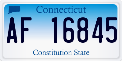 CT license plate AF16845