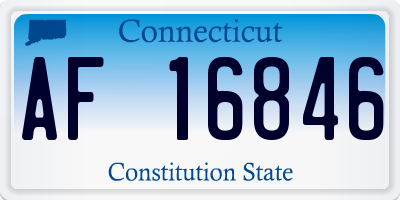 CT license plate AF16846