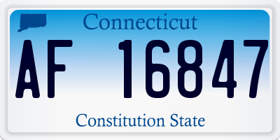 CT license plate AF16847