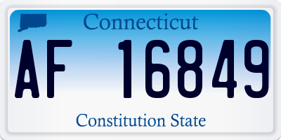 CT license plate AF16849