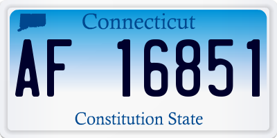 CT license plate AF16851