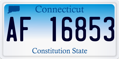 CT license plate AF16853