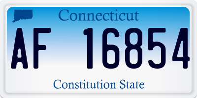 CT license plate AF16854