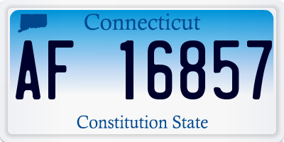CT license plate AF16857