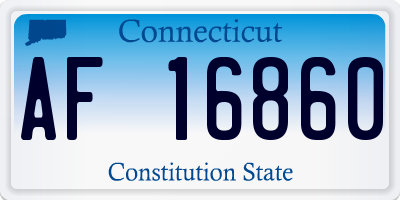 CT license plate AF16860