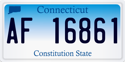CT license plate AF16861