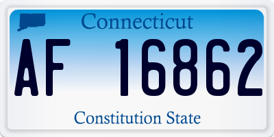 CT license plate AF16862