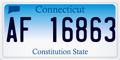 CT license plate AF16863
