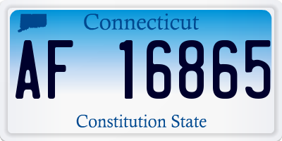 CT license plate AF16865