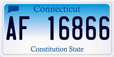 CT license plate AF16866