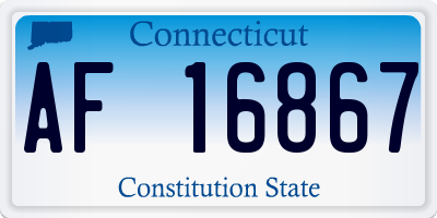 CT license plate AF16867