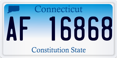 CT license plate AF16868