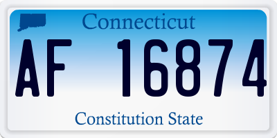 CT license plate AF16874