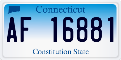 CT license plate AF16881