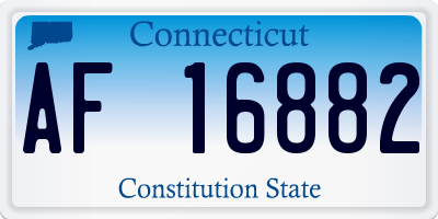 CT license plate AF16882