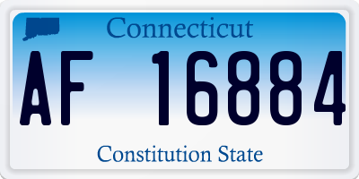 CT license plate AF16884