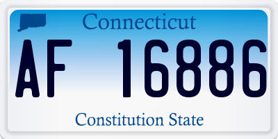 CT license plate AF16886