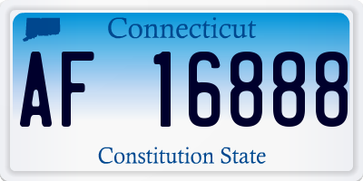 CT license plate AF16888