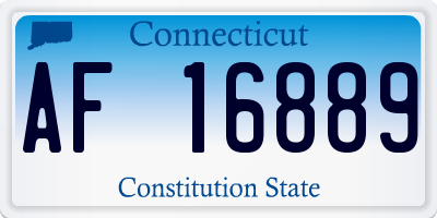CT license plate AF16889