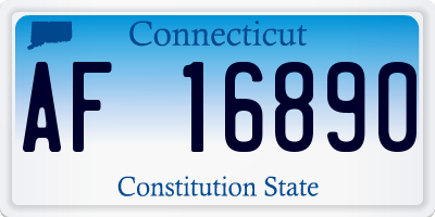 CT license plate AF16890