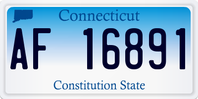 CT license plate AF16891