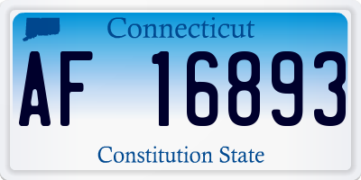 CT license plate AF16893