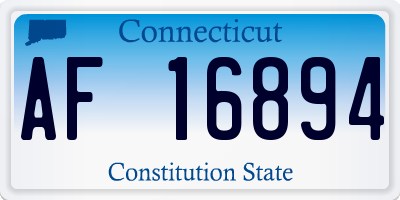 CT license plate AF16894