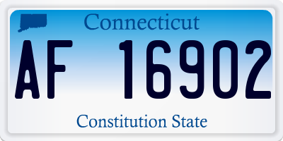 CT license plate AF16902