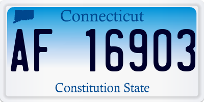CT license plate AF16903