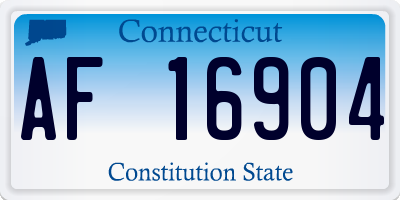CT license plate AF16904