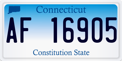 CT license plate AF16905