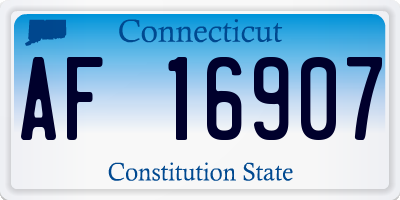 CT license plate AF16907