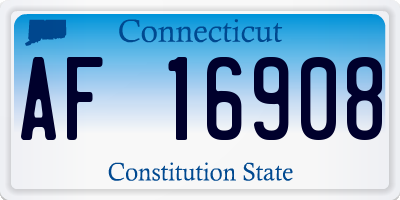CT license plate AF16908