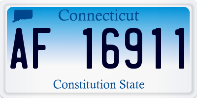 CT license plate AF16911