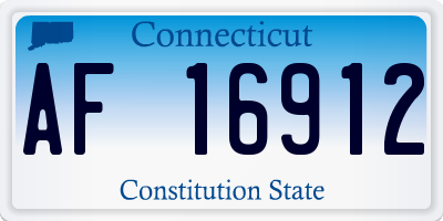 CT license plate AF16912
