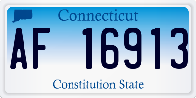 CT license plate AF16913