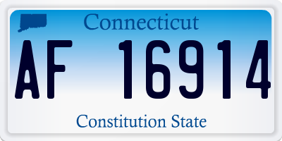 CT license plate AF16914