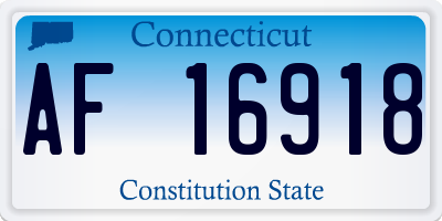 CT license plate AF16918