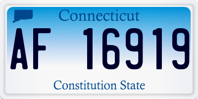 CT license plate AF16919