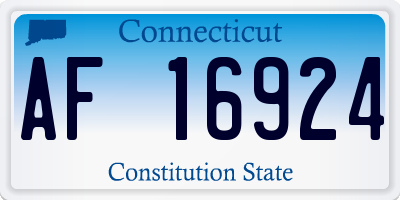 CT license plate AF16924