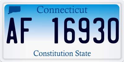 CT license plate AF16930
