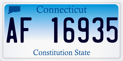 CT license plate AF16935