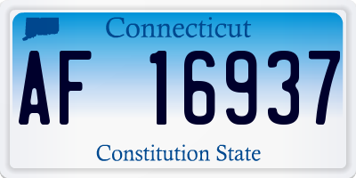 CT license plate AF16937