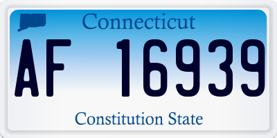 CT license plate AF16939