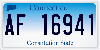 CT license plate AF16941