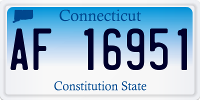 CT license plate AF16951