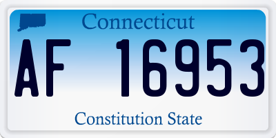CT license plate AF16953