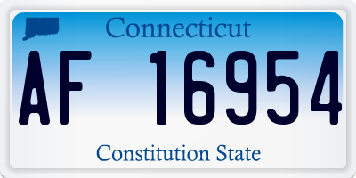 CT license plate AF16954
