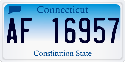 CT license plate AF16957