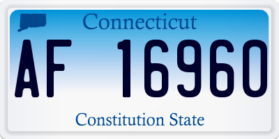CT license plate AF16960